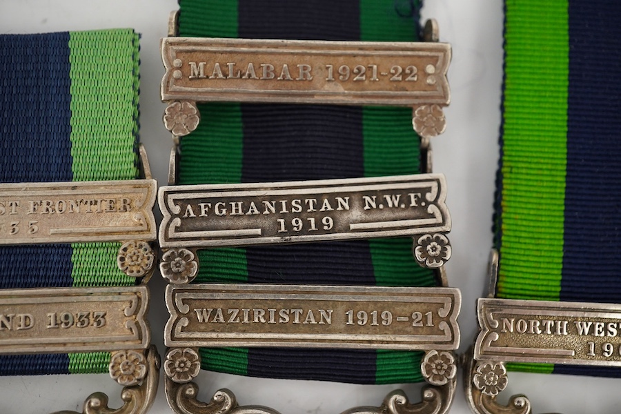 Five Edward VII and George V and India General Service Medals